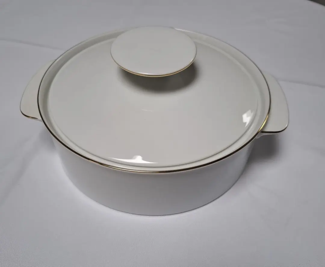 Rosenthal Thomas Medaillon goud dekschaal met deksel Glansgoldband 2 mm