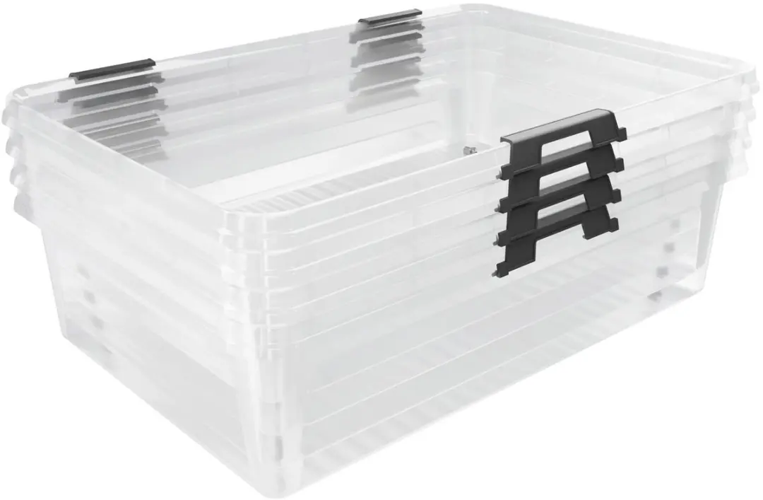 Deuba Opbergbox Set 4x30L Transparant