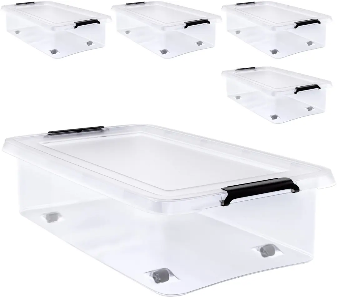 Deuba Opbergbox Set 4x30L Transparant