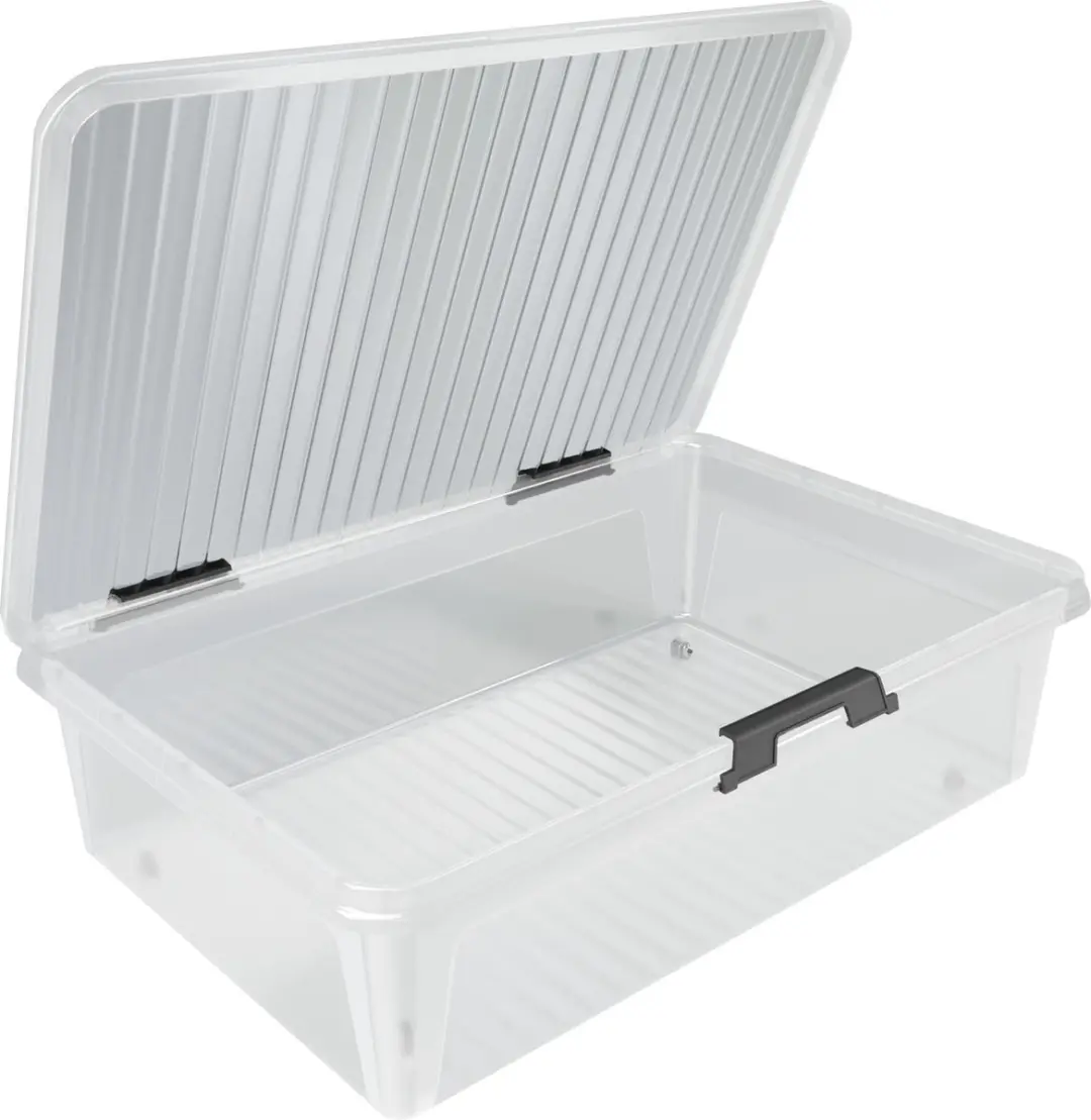 Deuba Opbergbox Set 4x30L Transparant - afbeelding 6 van 6