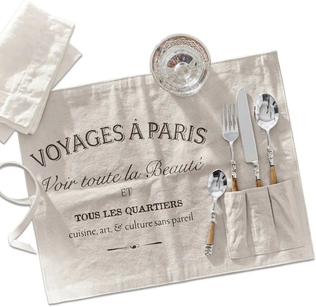 Loberon Voyage Placemats - Set van 2 - Crème