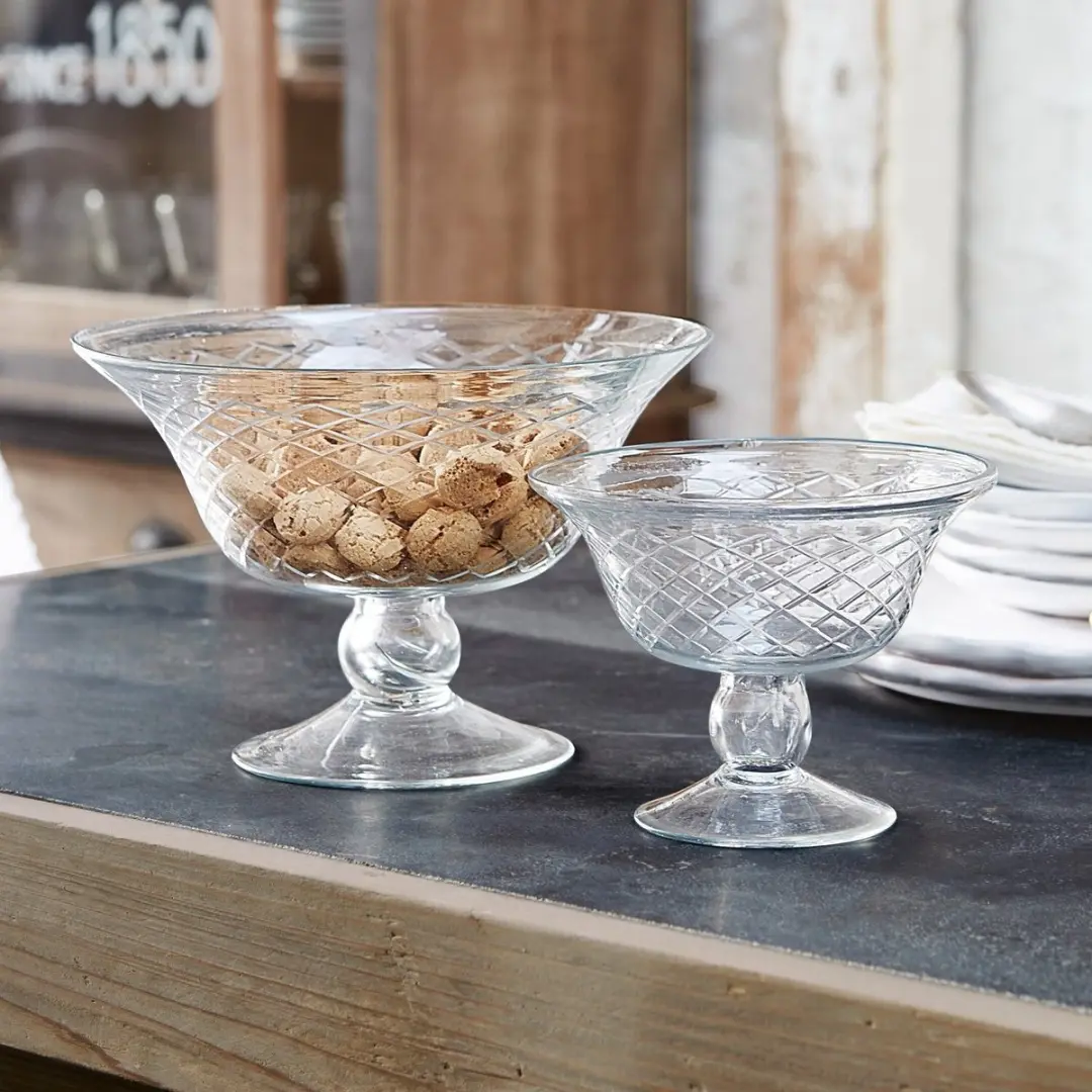 Loberon Glazen Schaal Set 22cm - 2 Stuks - afbeelding 2 van 4