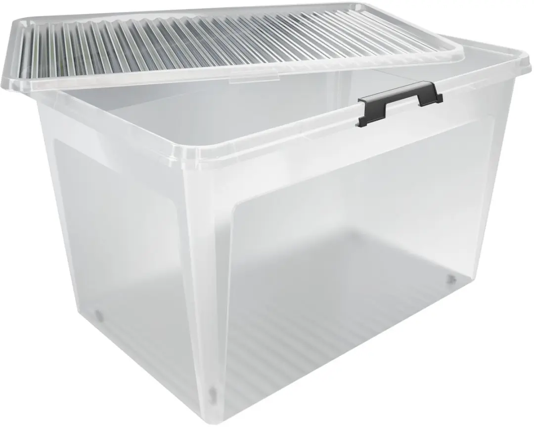 Deuba Opbergbox 60L Set - 2 Stuks - Transparant - afbeelding 6 van 6