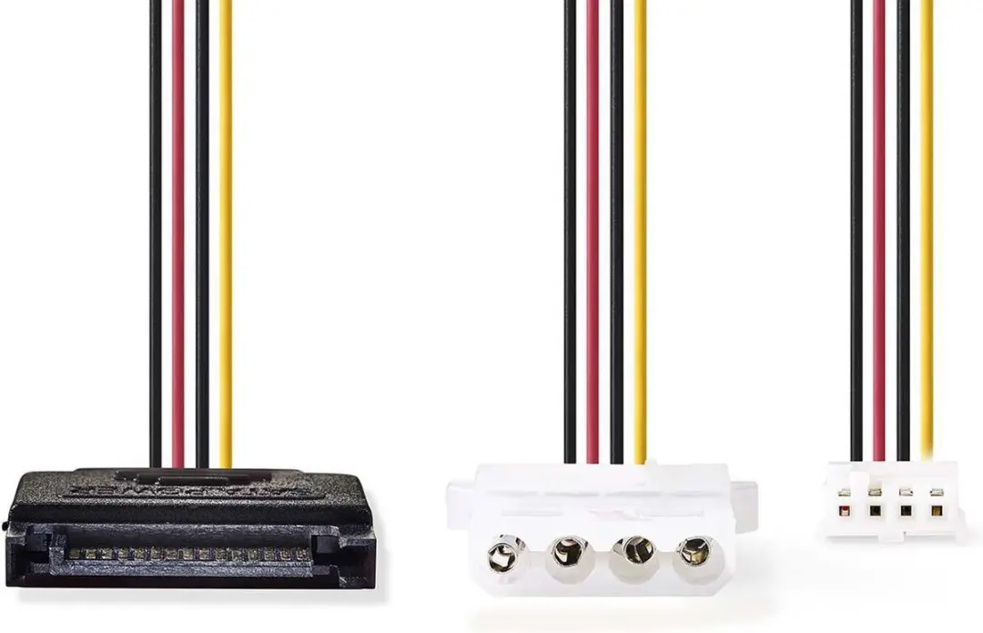 Nedis SATA 15-Pins Male Voedingskabel - 0,20m - Verguld - Multicolor - afbeelding 5 van 6