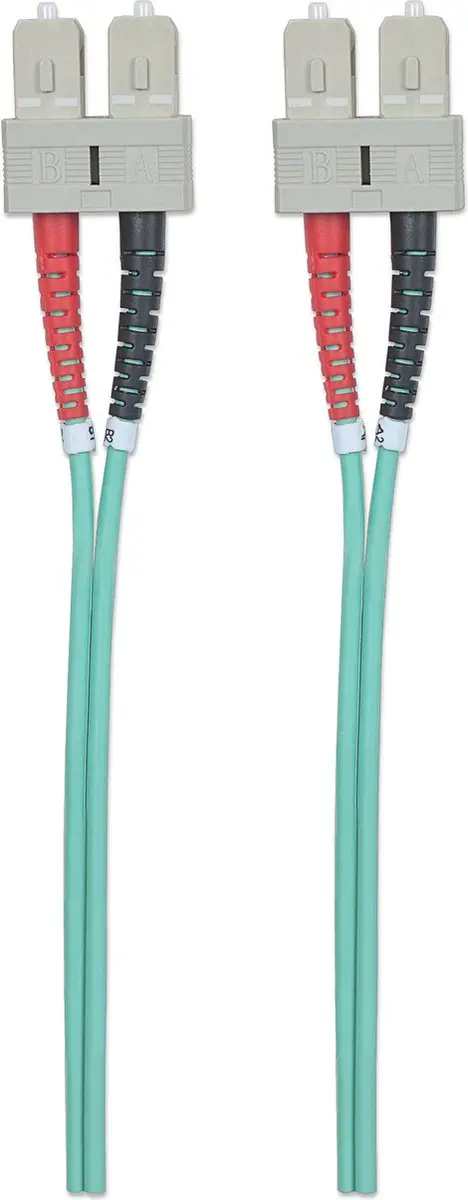 Intellinet 750837 Glasvezelkabel SC OM3 - 2m Aqua