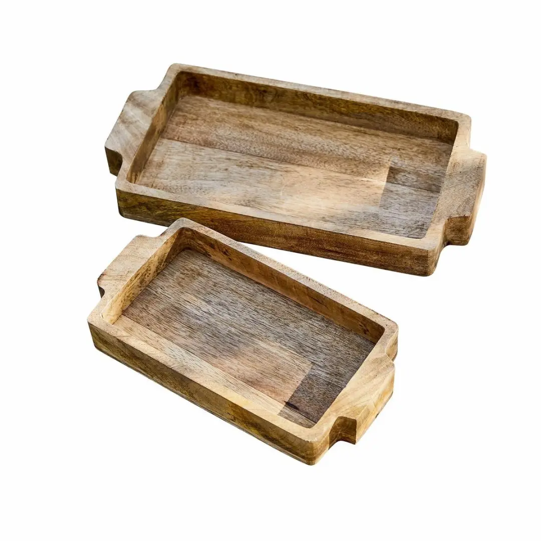 Loberon Buer Dienbladset - 2 Stuks - Bruin