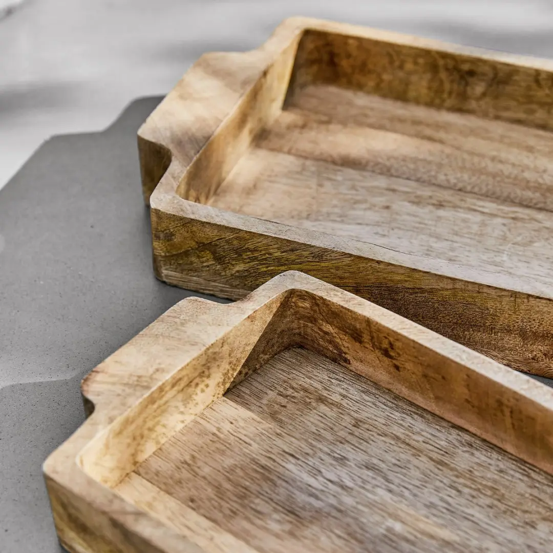 Loberon Buer Dienbladset - 2 Stuks - Bruin