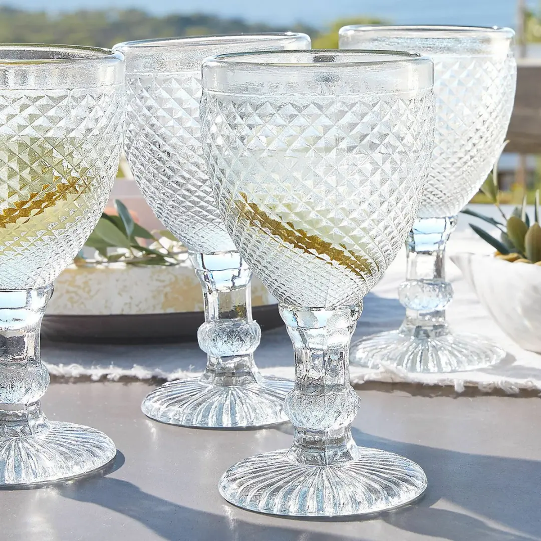Loberon Santerre Glas Set - 4 Stuks Ø9cm Heldere - afbeelding 3 van 5