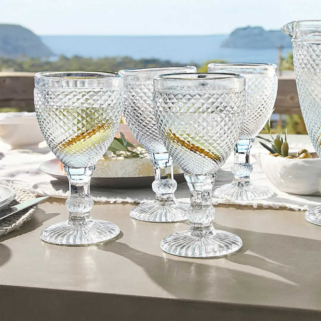 Loberon Santerre Glas Set - 4 Stuks Ø9cm Heldere - afbeelding 2 van 5