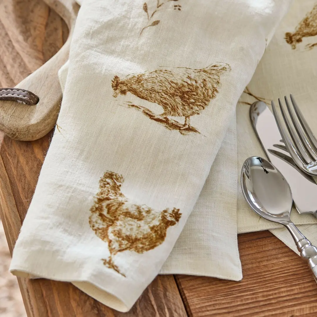Loberon Placemat Set 2 Stuks - Chavéreau Crème/Bruin