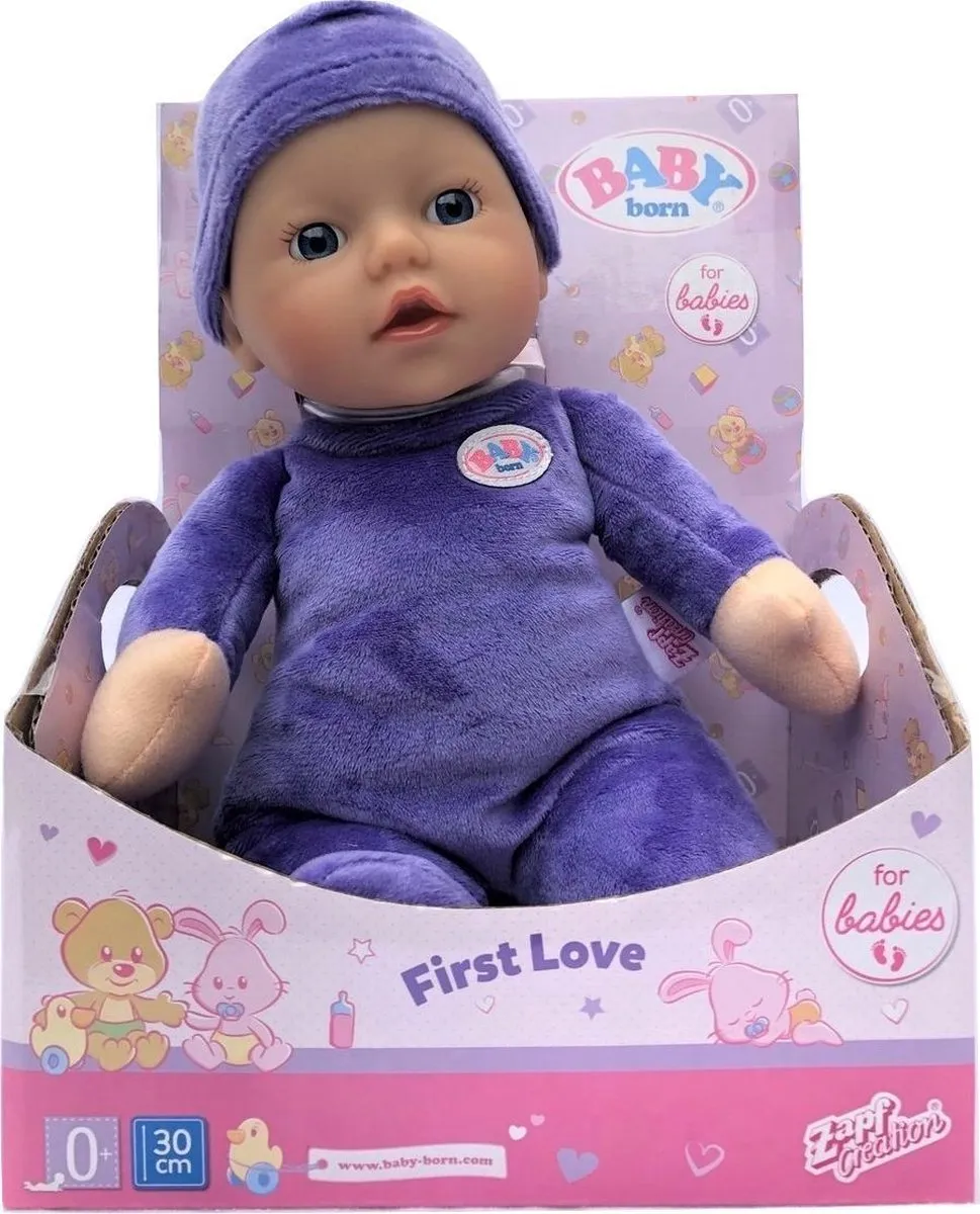 Baby Born For Babies First Love Babypop 30cm - Roze/Paars