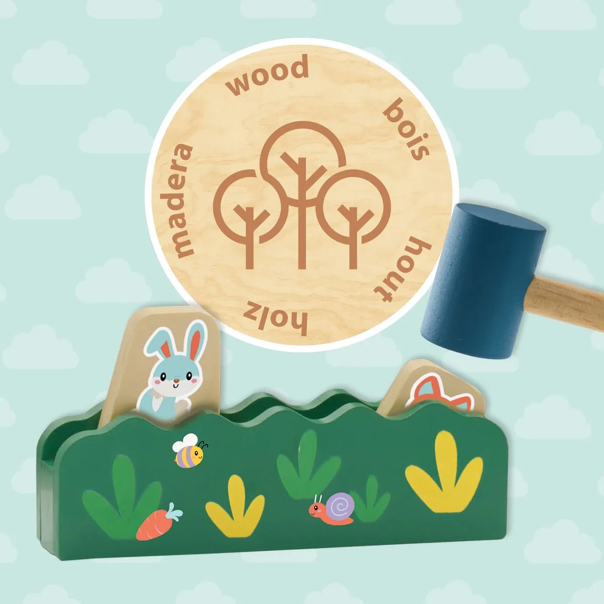 SES Creative Tiny Talents Houten Hamerbank - Meerkleurig