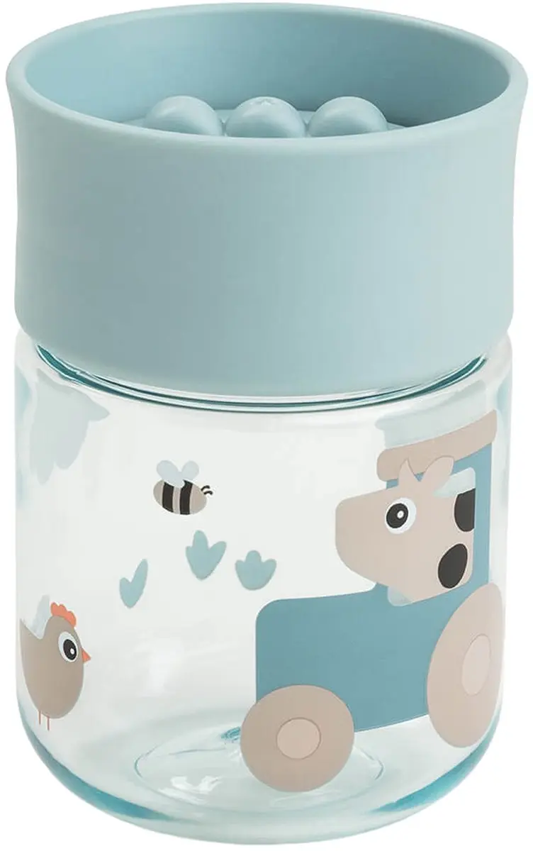 Done By Deer 360° Oefenbeker Tiny Farm - Blauw
