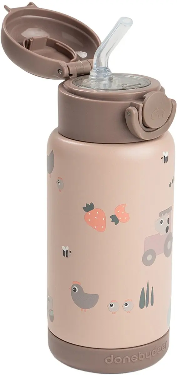 Done By Deer Thermos Drinkfles 340ml - Roze