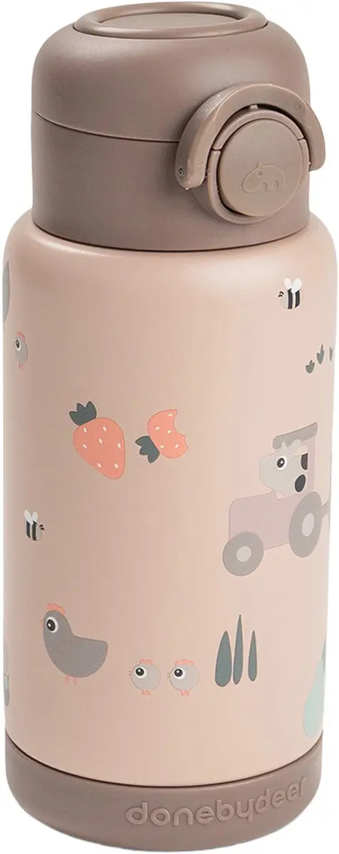 Done By Deer Thermos Drinkfles 340ml - Roze - afbeelding 6 van 6