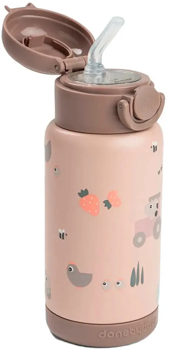 Done By Deer Thermos Drinkfles 340ml - Roze