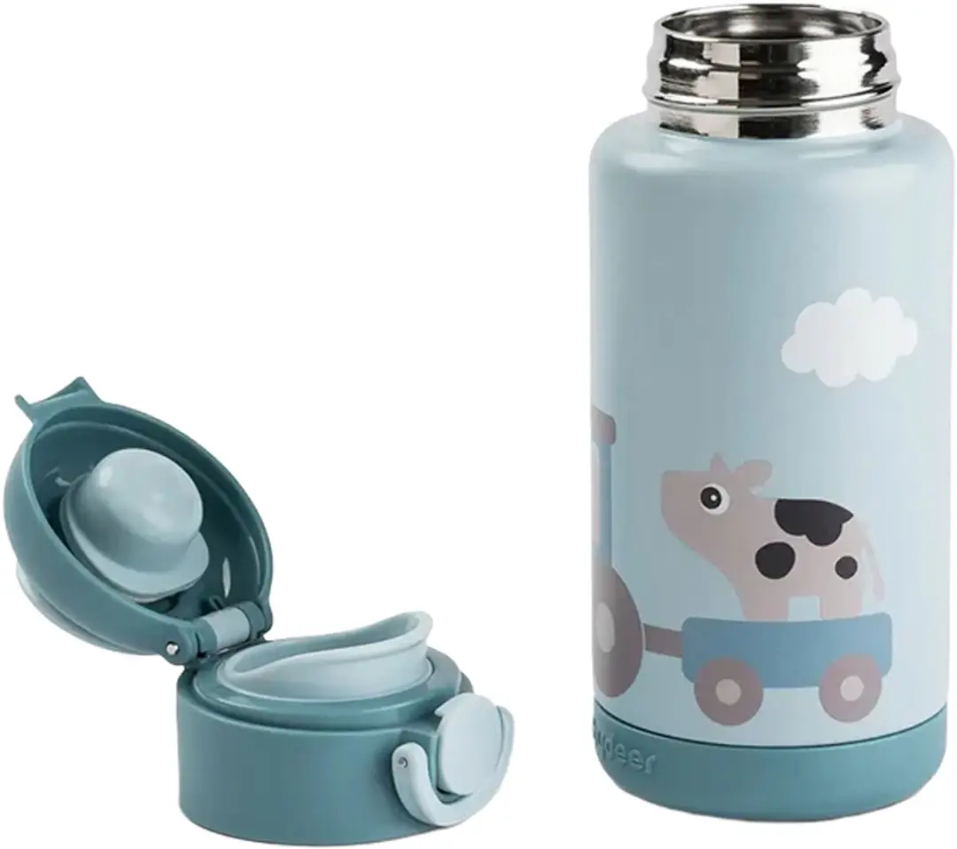 Done by Deer Tiny Farm Thermosfles 340ml - Blauw