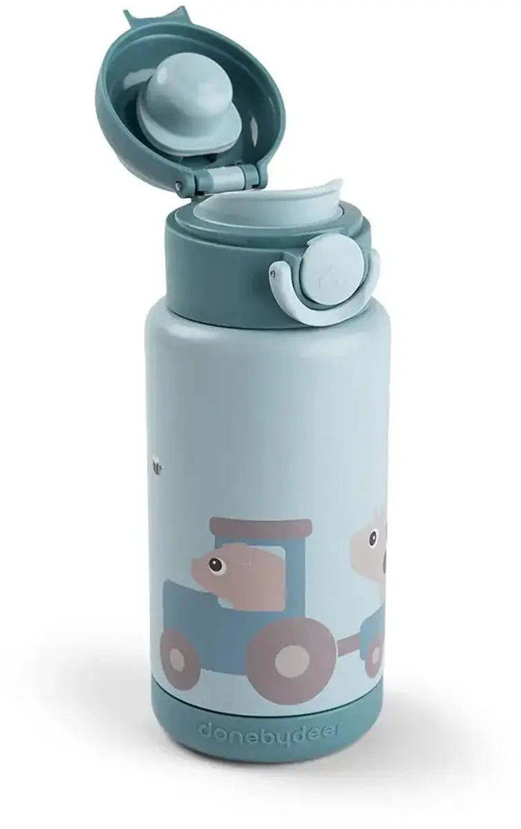 Done by Deer Tiny Farm Thermosfles 340ml - Blauw