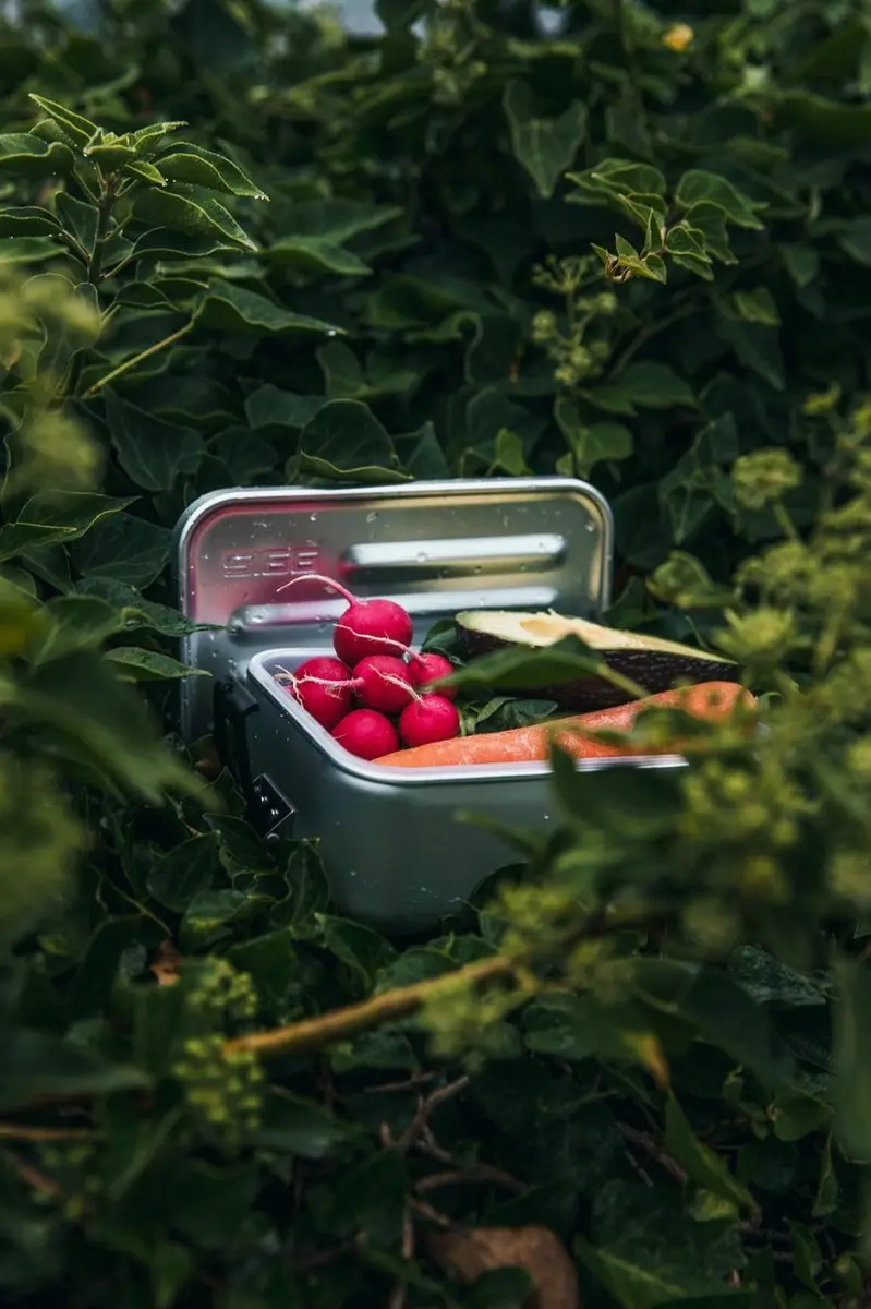 Sigg Metal Food Box Plus Large 1.4L Lunchbox - 3-delig - Grijs - afbeelding 2 van 6