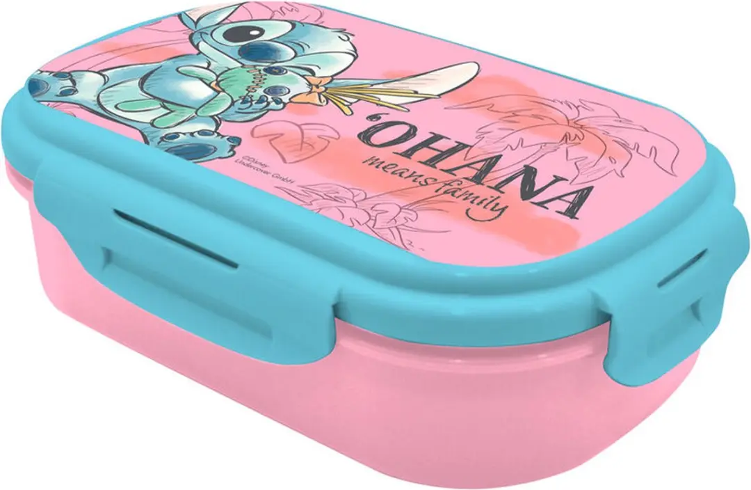 Lilo & Stitch Ohana Lunchbox - Roze - 0,5L - 2 Vakken