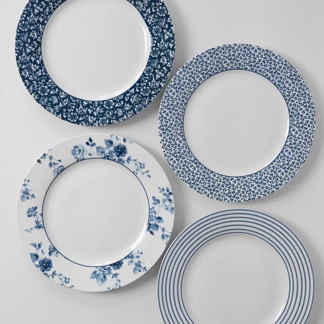 Laura Ashley Blueprint Collectables Borden Set 20cm - 4 Stuks