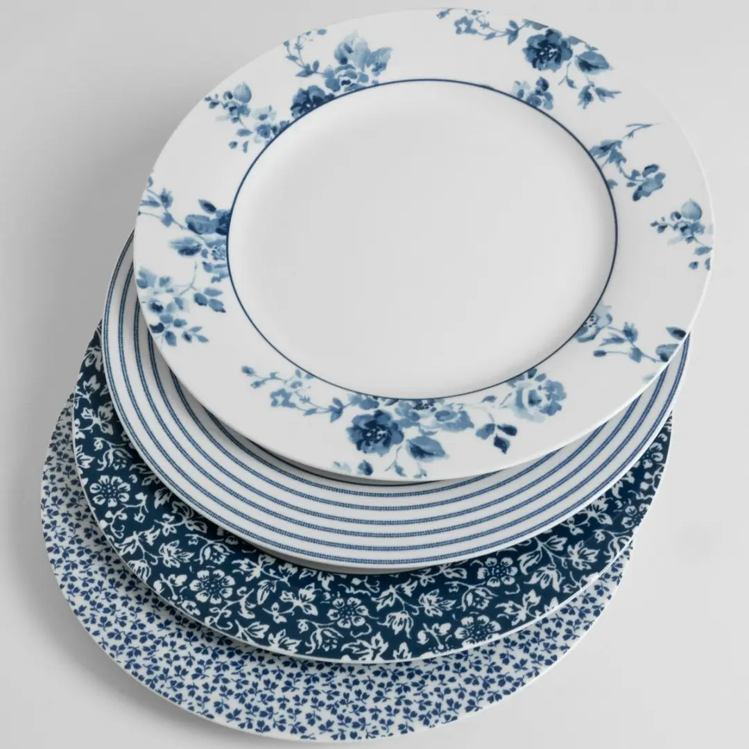 Laura Ashley Blueprint Collectables Borden Set 20cm - 4 Stuks