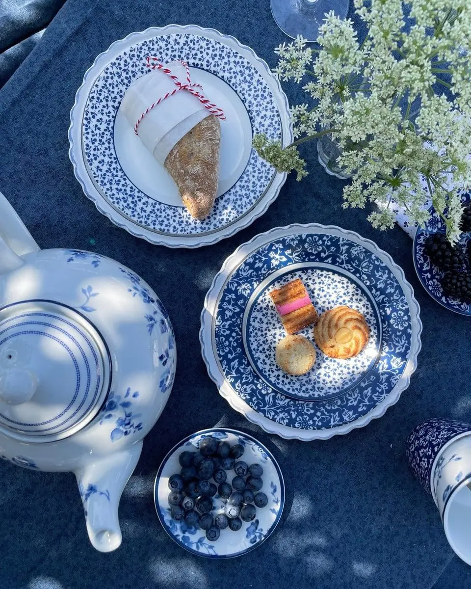 Laura Ashley Blueprint Collectables Borden Set 20cm - 4 Stuks