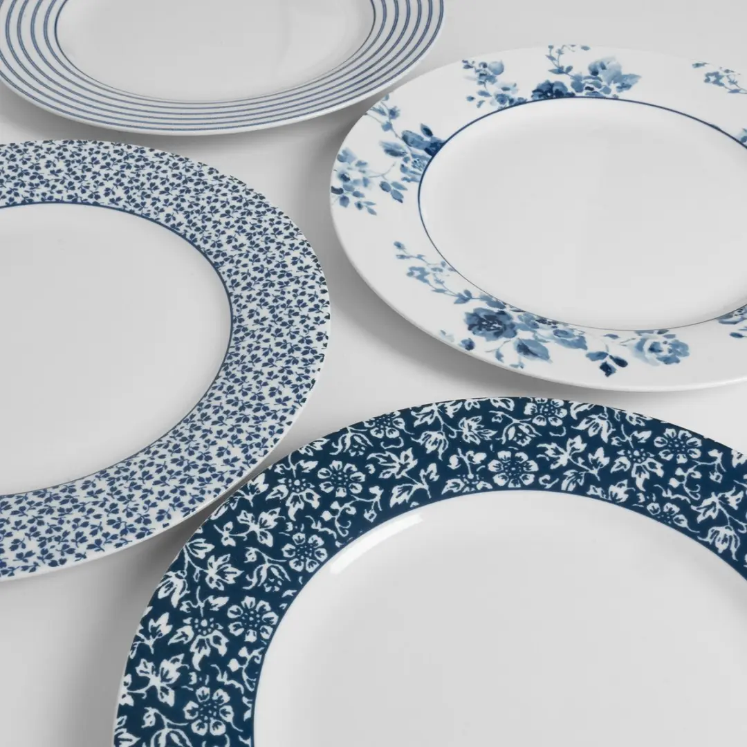 Laura Ashley Blueprint Collectables Borden Set 20cm - 4 Stuks