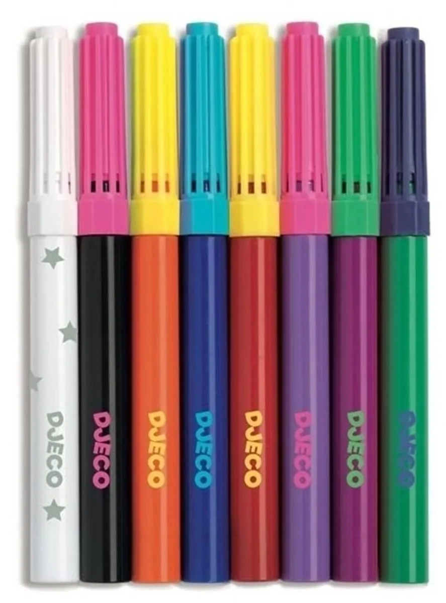 Djeco Kleurset Magische Viltstiften De jurken van Marie - 8 Stiften - afbeelding 3 van 6