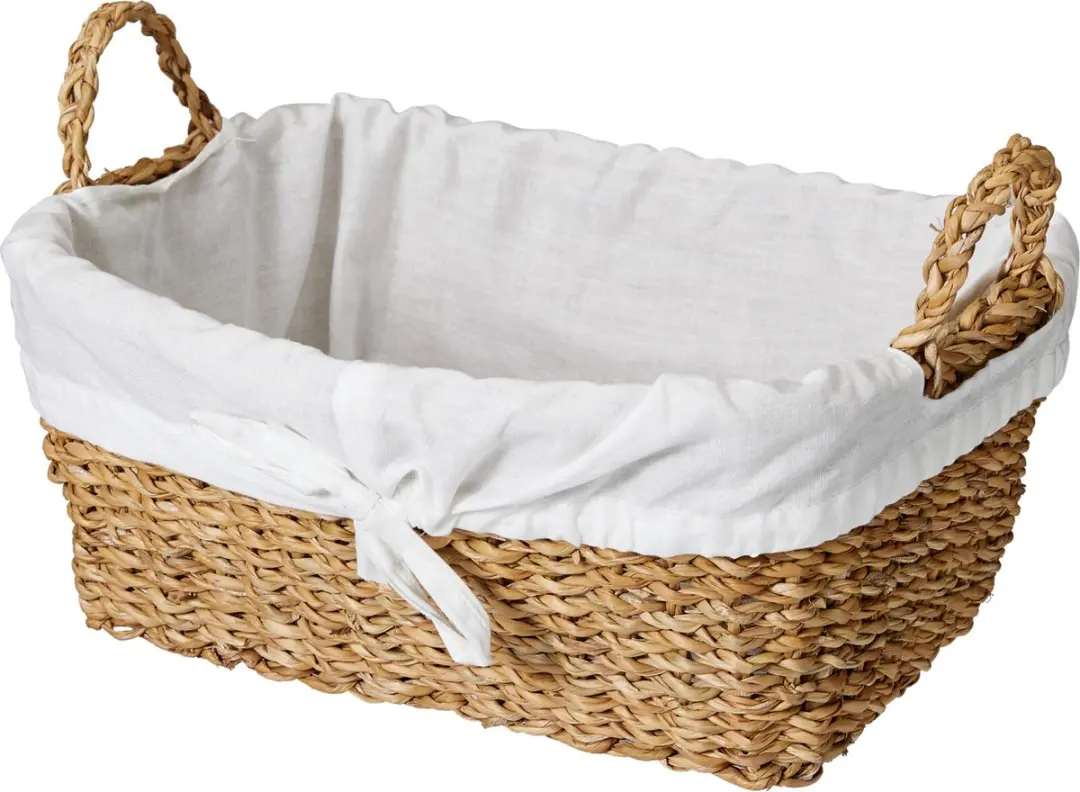 Koopman broodmand katoenen opbergmand wit 30x20cm keuken.