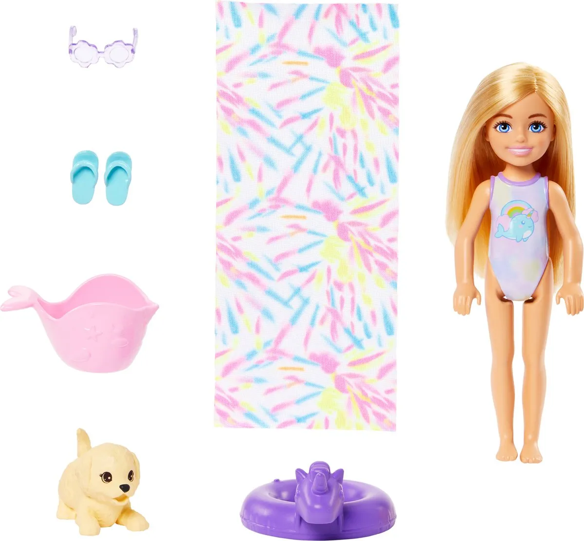 Barbie Chelsea Regenboogwaterglijbaan HTK39 - Multikleuren