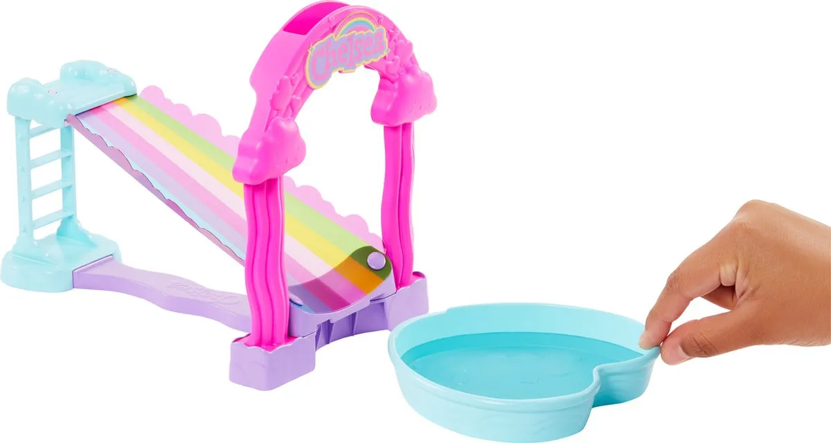 Barbie Chelsea Regenboogwaterglijbaan HTK39 - Multikleuren