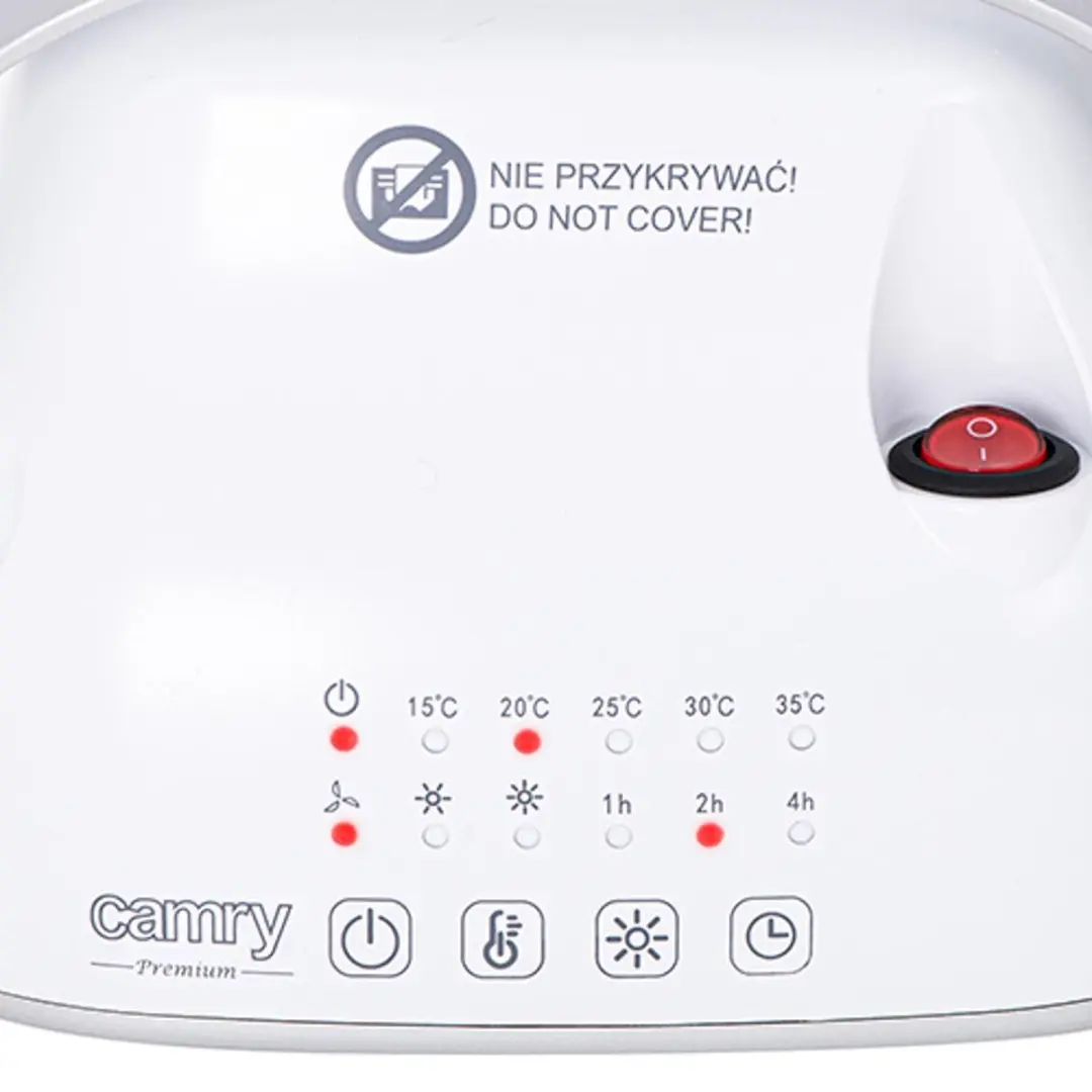 Camry CR 7732 Keramische Kachel - 1500W - Wit - afbeelding 3 van 6