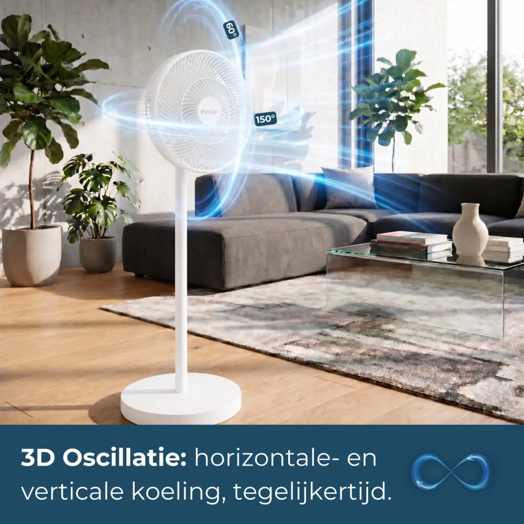 Evolar Smart Ventilator EVO-SF30WW - 30W - Wit - afbeelding 2 van 6
