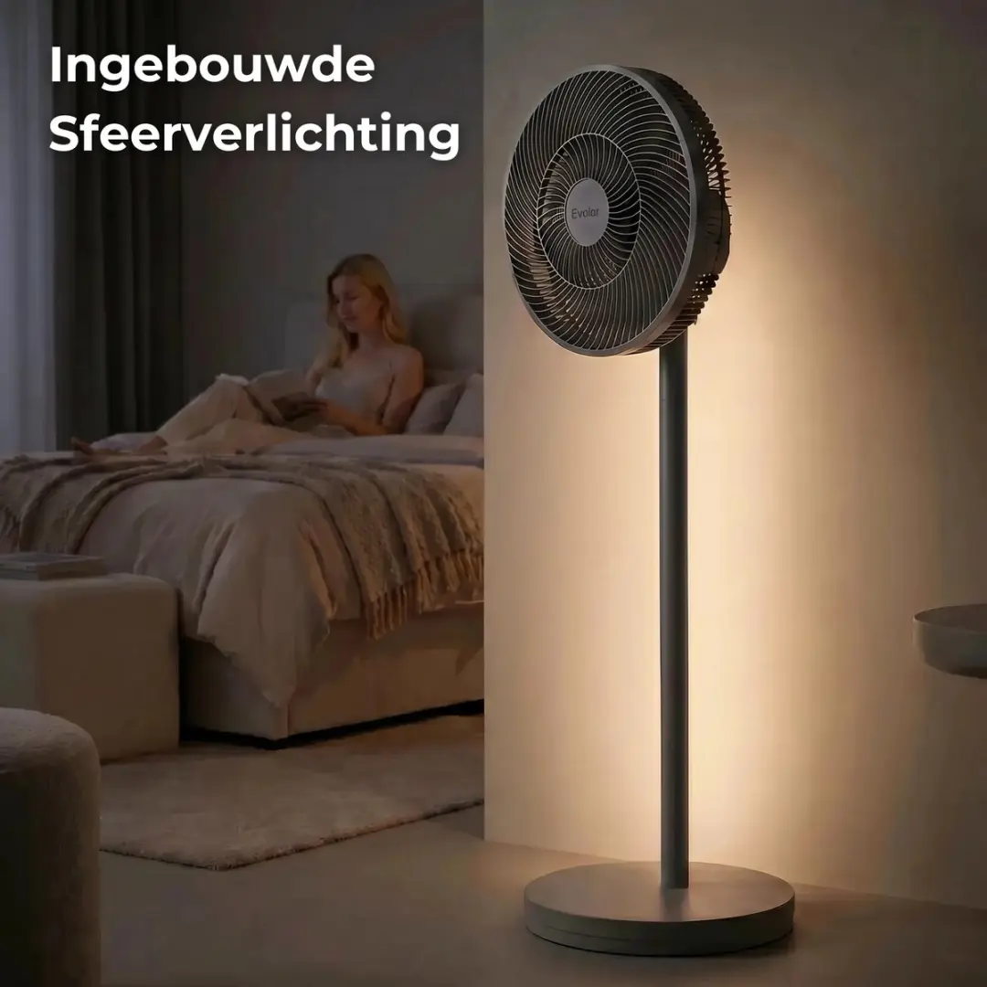 Evolar Smart Ventilator EVO-SF30GW - 30W - Staand - Grijs - afbeelding 4 van 6