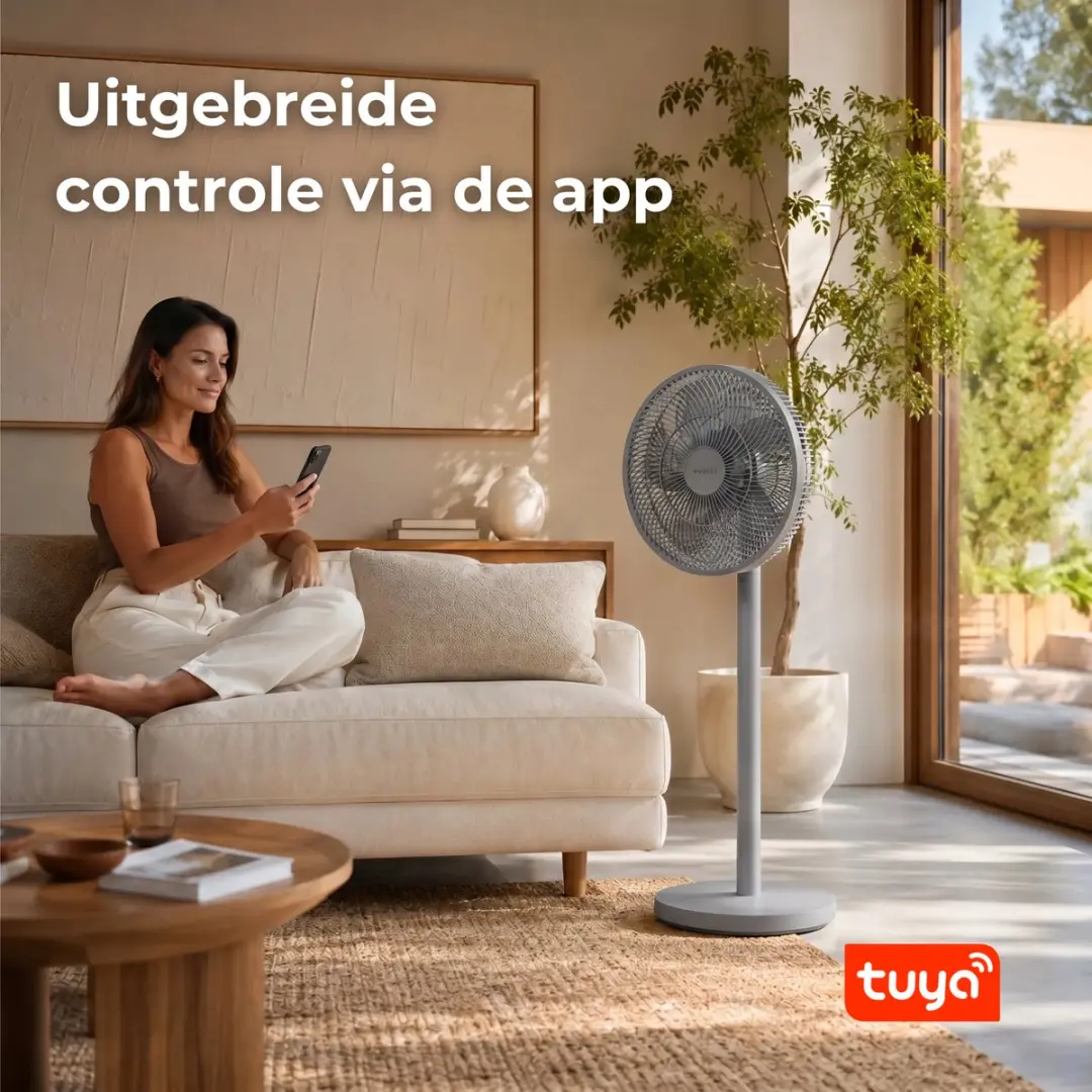 Evolar Smart Ventilator EVO-SF30GW - 30W - Staand - Grijs - afbeelding 3 van 6