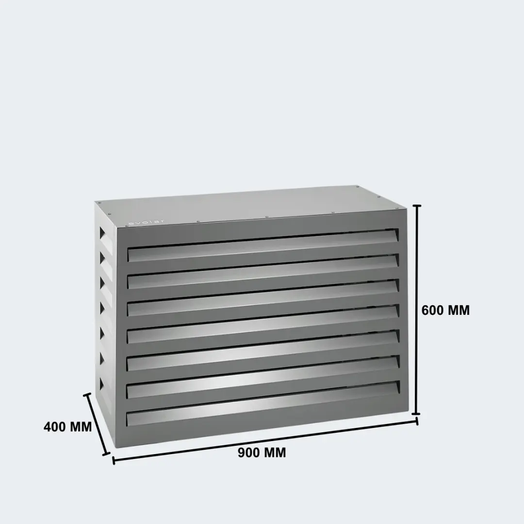 Evolar EVO-COVER-XSA Airco-omkasting Buitenunit - 90x60x40cm - Licht Antraciet - afbeelding 6 van 6
