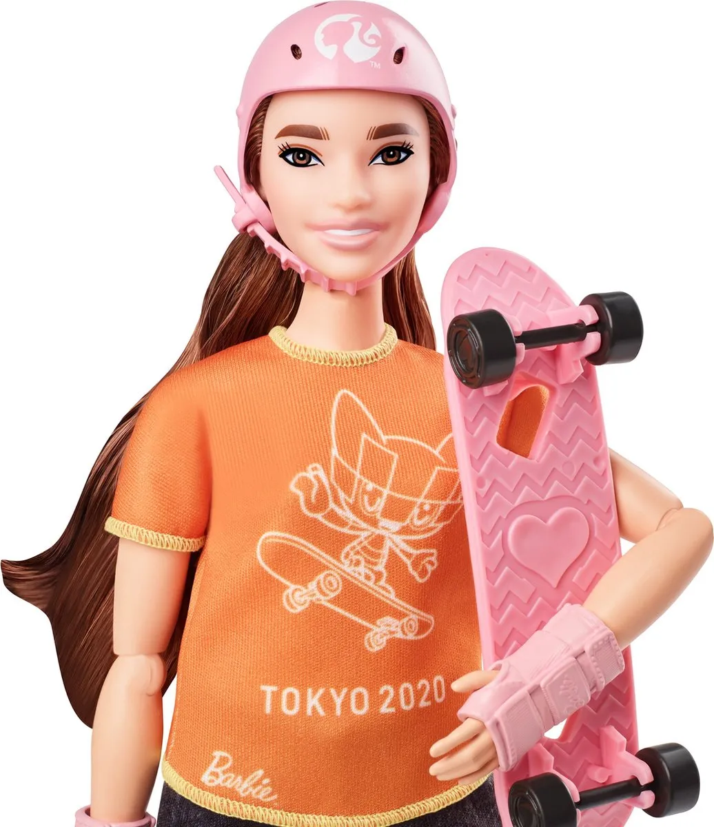 Barbie Skateboarder Pop GJL78 - Multi Color - afbeelding 3 van 6