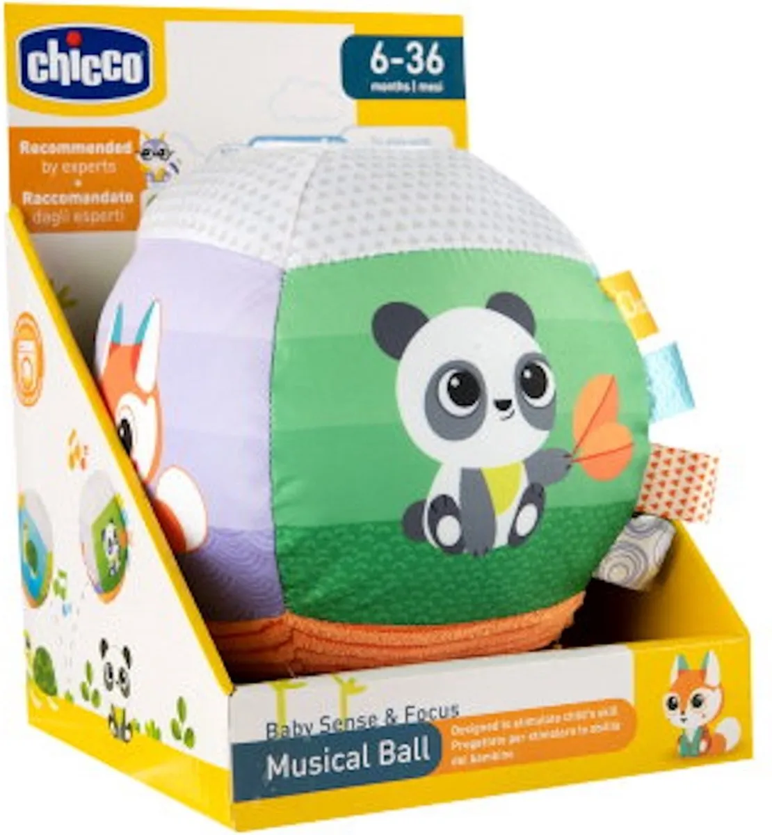 Chicco Dieren Softbal Muziek - Meerkleurig
