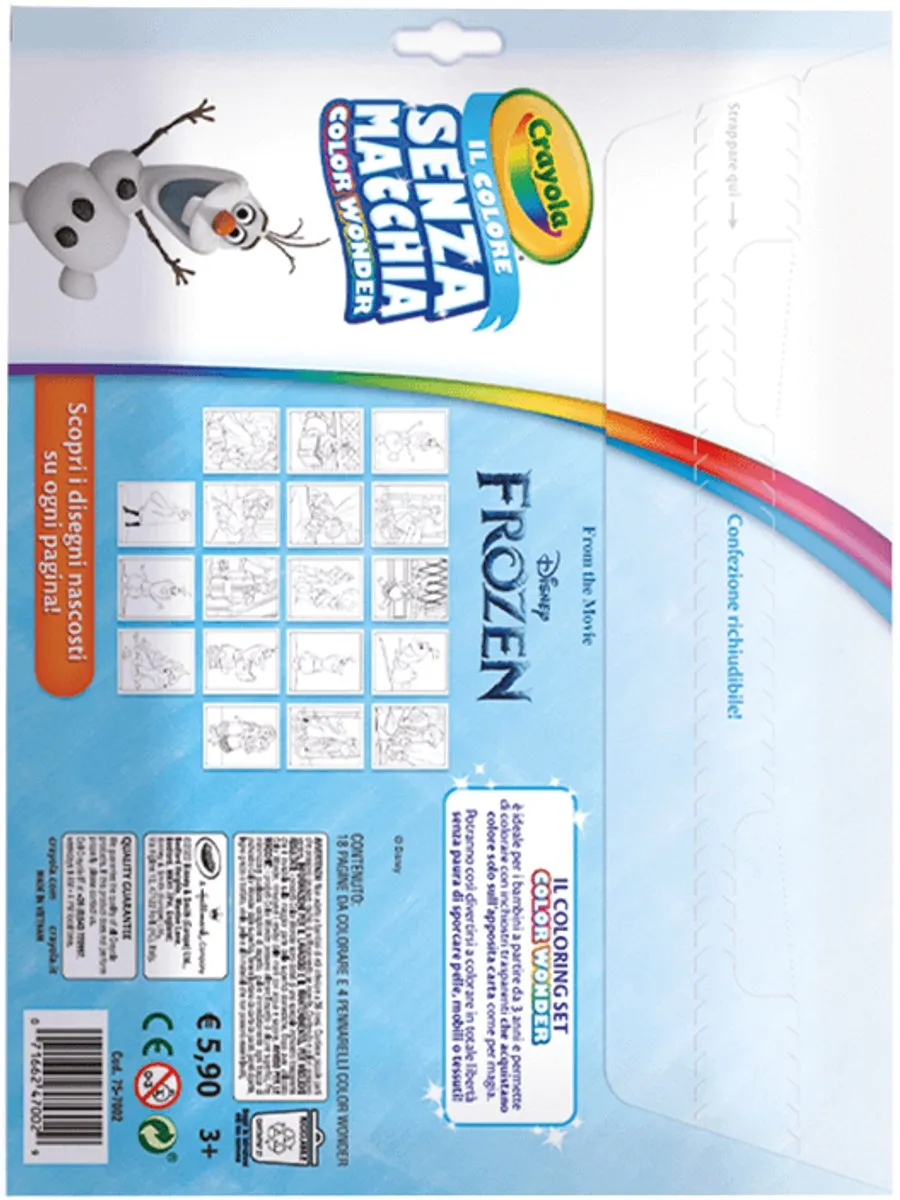 Crayola Color Wonder Frozen Stiften - 18 Kleurplaten