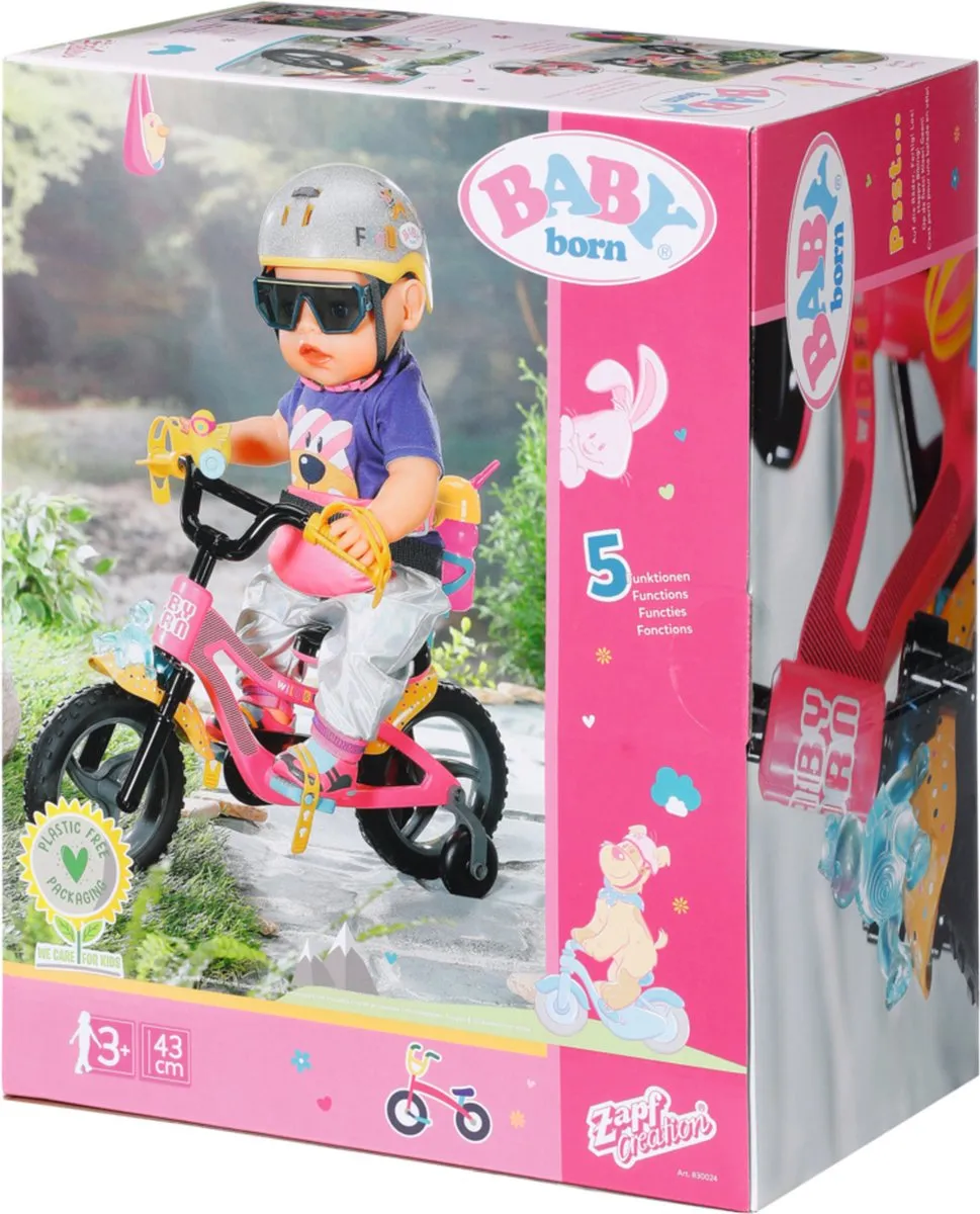 Baby Born Fiets Poppenvervoersmiddel 830024 - Neutraal
