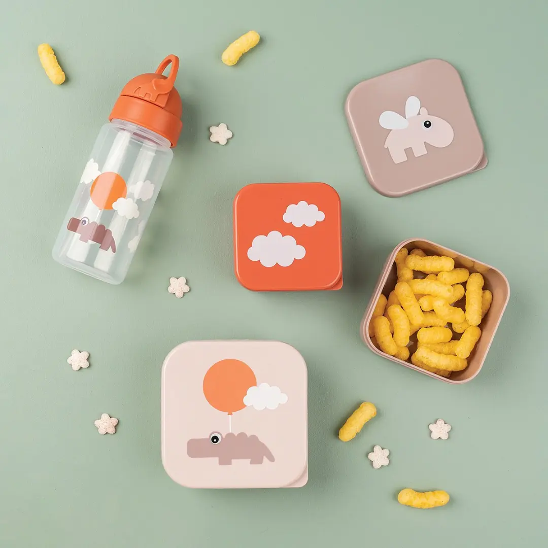 Done By Deer Happy Clouds Snackbox - 3 Stuks Roze - afbeelding 3 van 4