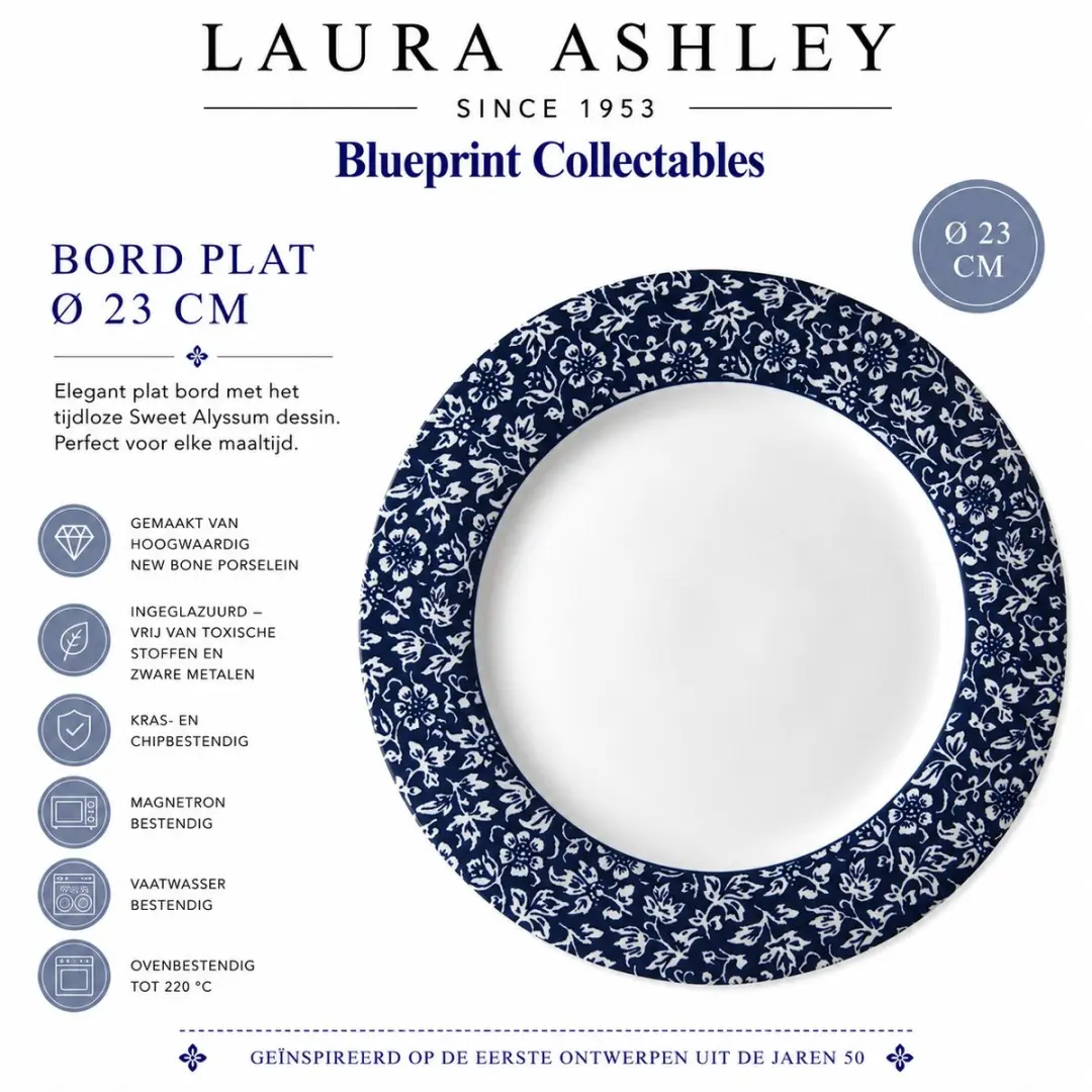 Laura Ashley Blueprint Collectables Borden Ø23cm - Sweet Alyssum