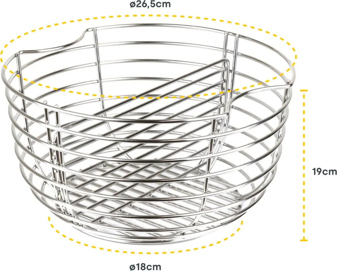 Baste Kolenmand M voor 18 inch Kamado - Zilver - afbeelding 4 van 5