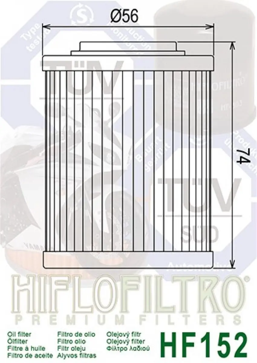 HifloFiltro HF152 Oliefilter Aprilia RSV 1000 - Rood