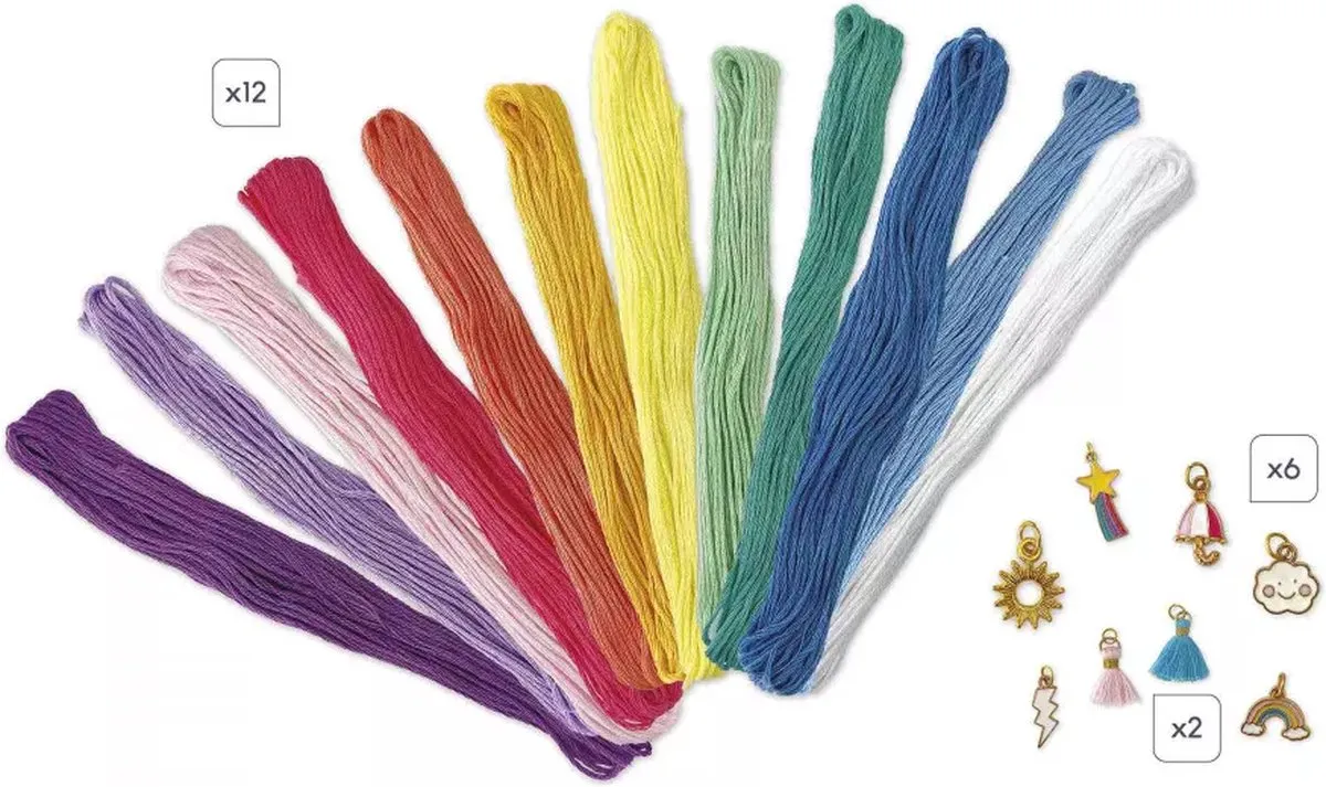 Janod Les Ateliers Bijoux Regenboog Wikkelarmbanden - 30 Stuks