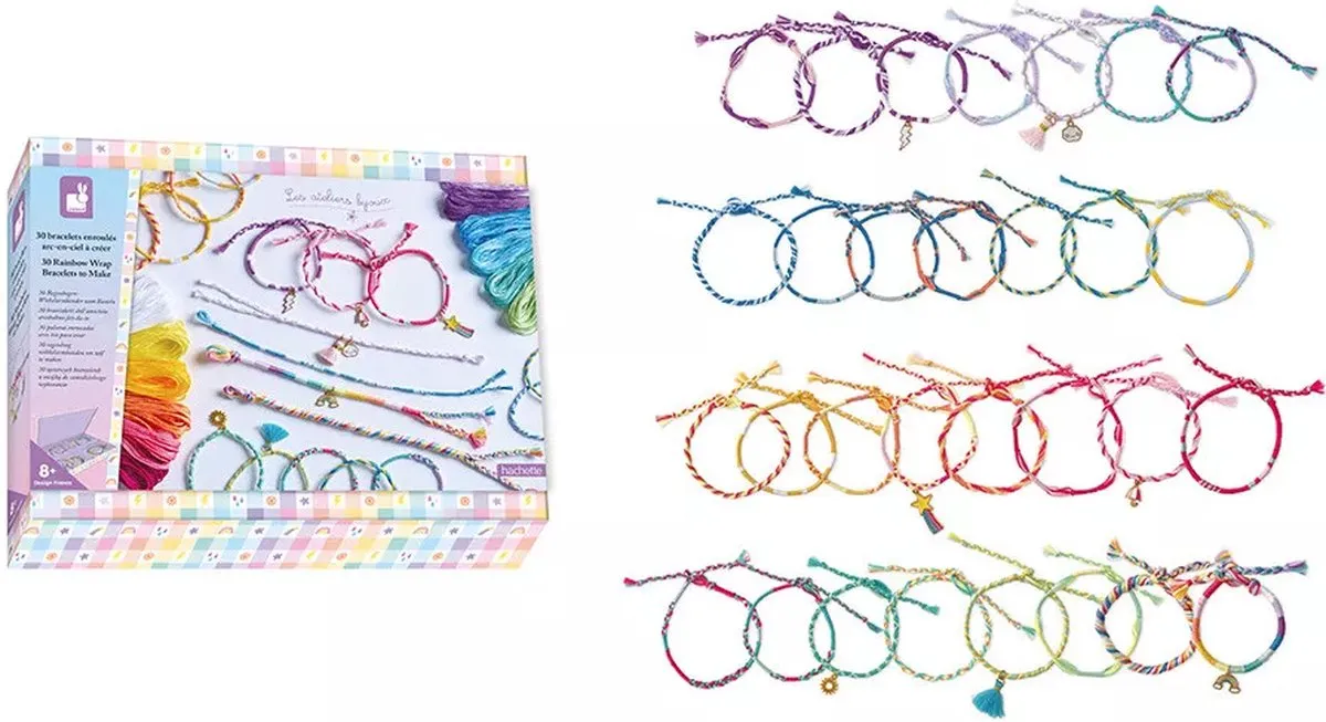 Janod Les Ateliers Bijoux Regenboog Wikkelarmbanden