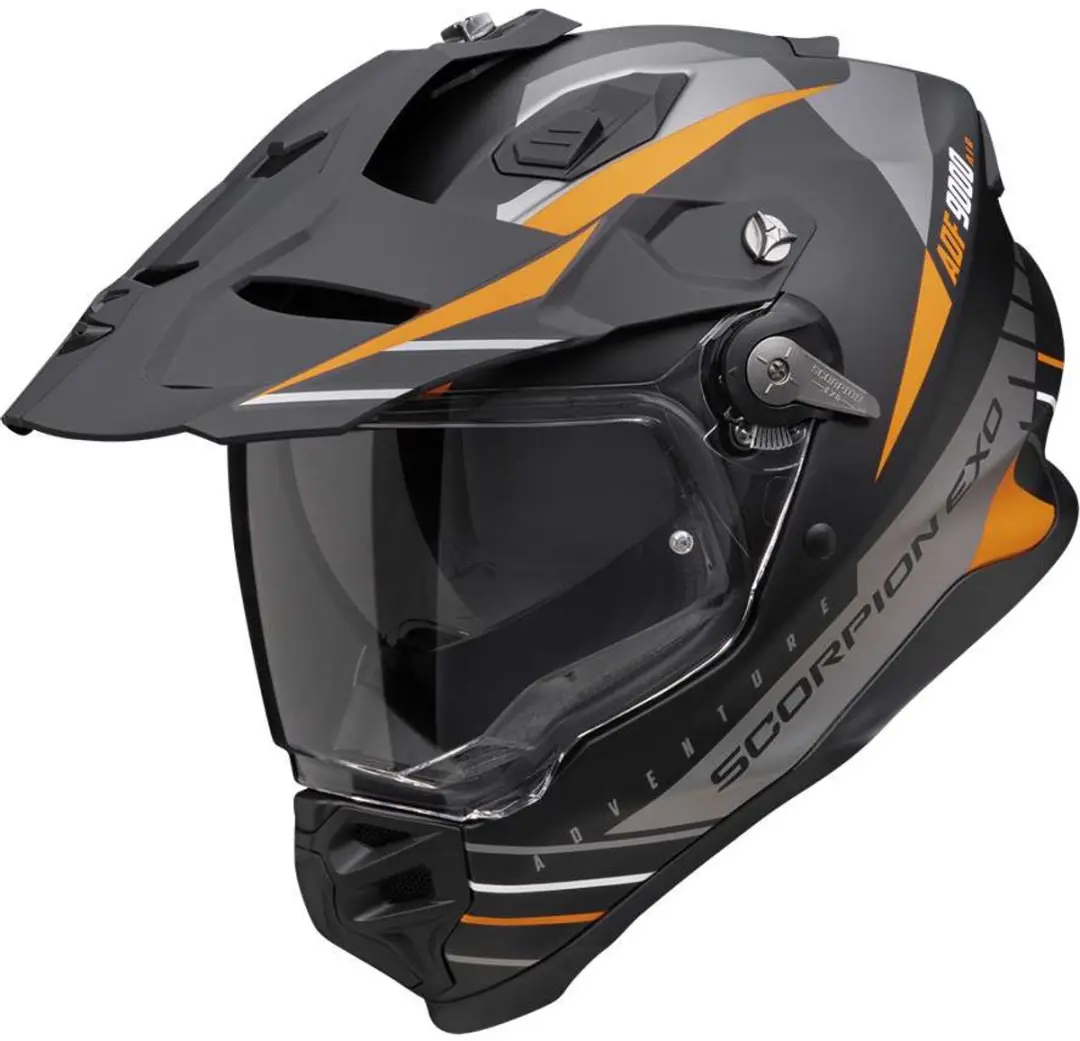 Scorpion ADF-9000 AIR Feat Matt Zwart Zilver Oranje Adventure Helm