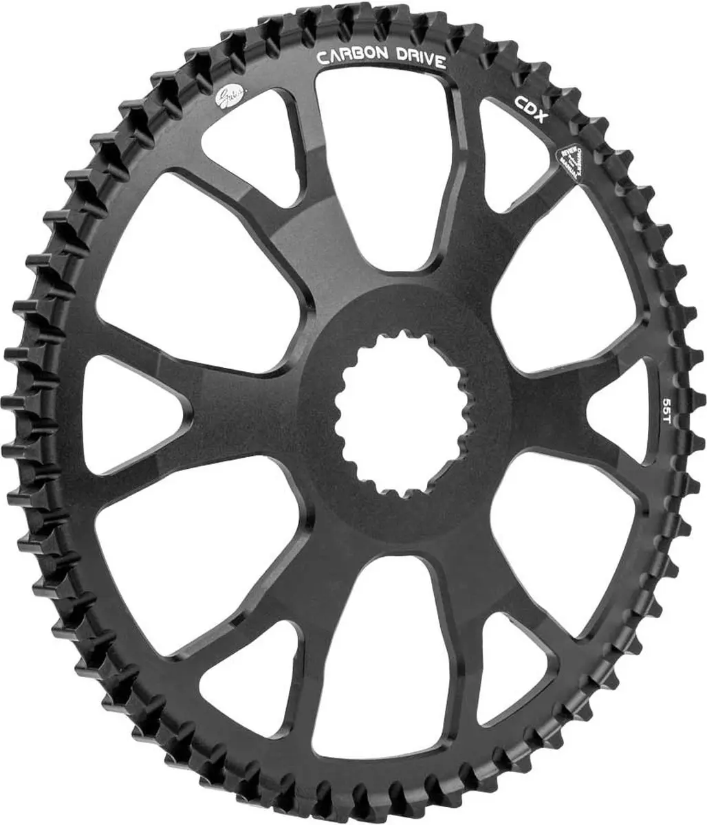 Gates Carbon Drive voortandwiel CDX S550 45.5 RVS 55T Black