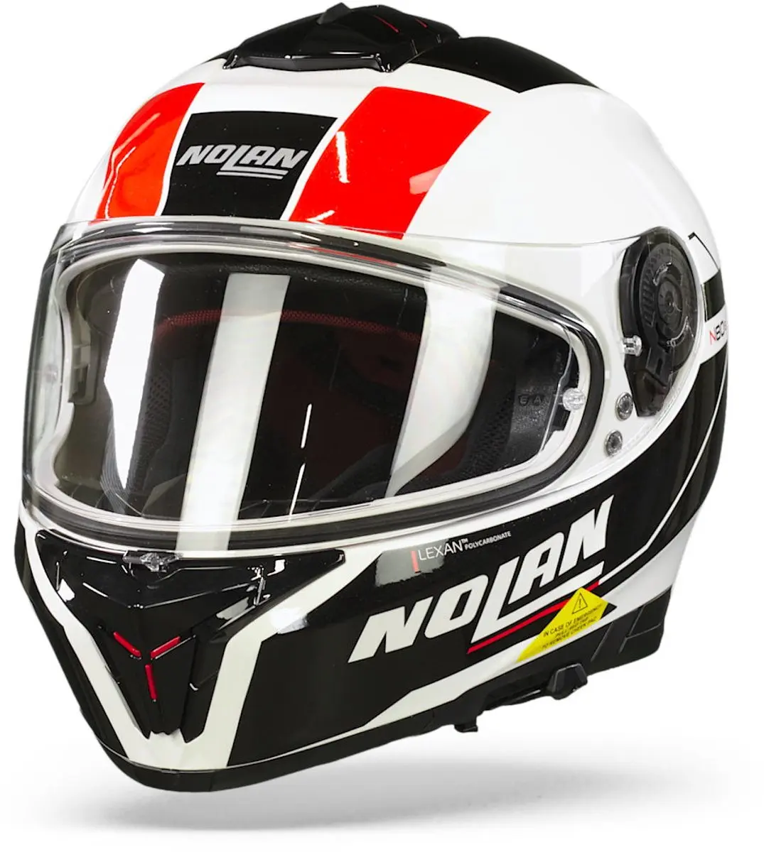 Nolan N80-8 Mandrake N-Com 49 Metal Wit Zwart Rood Integraalhelm